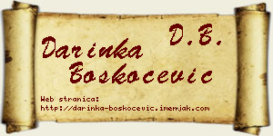 Darinka Boškoćević vizit kartica